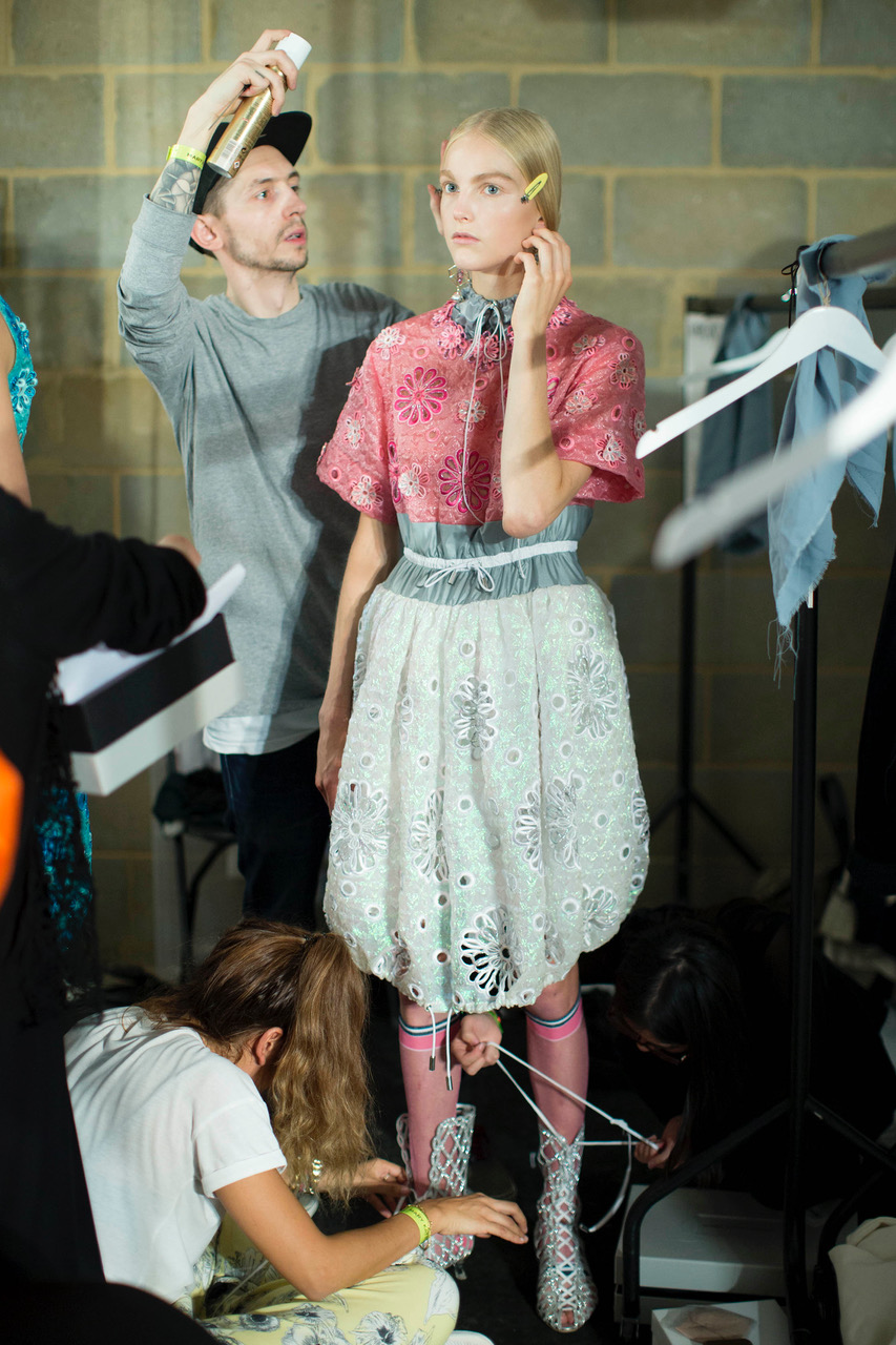 BTS stills for Mary Katrantzou show for London Fashion Week. Dean, Chapple, Chapters, People, freelance, unit, stills photographer, portrait, fashion, editorial, photography, crew, commercials, promos, film, drama
